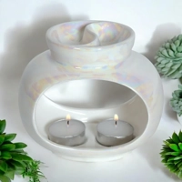 Mother of Pearl Oval Double Burner