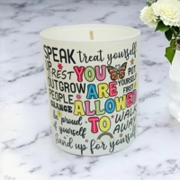 Motivational Words Candle