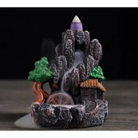 Mountain Tower Trees Resin Waterf..