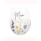 Mum Wildflower Stemless Wine Glass