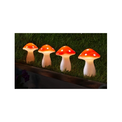 Mushroom Stake Lights 4pk Mushroom Stake Lights 4pk