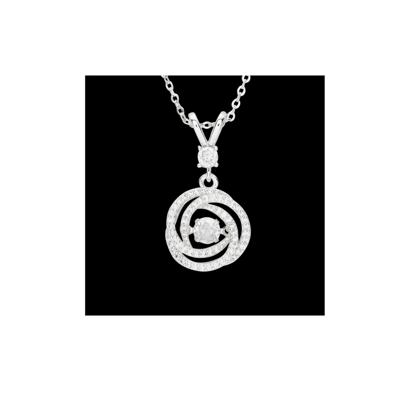Necklace - Crystal Swirl Necklace - Crystal Swirl