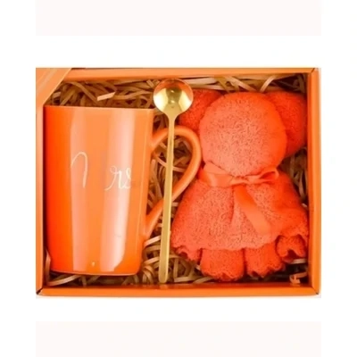 Orange Mug, Spoon and Towel Bear Boxed Gift Set