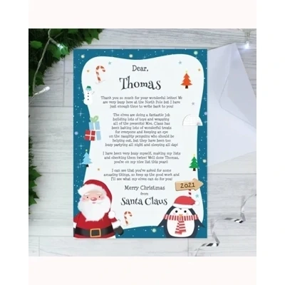 Personalised Christmas Penguin Letter