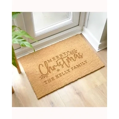 Personalised Christmas Rectangle Indoor Doormat
