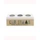 Personalised Christmas Tree Triple Tea Light Box