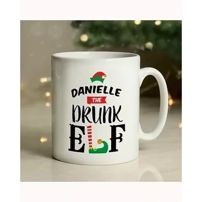 Personalised Elf Christmas Mug