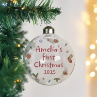 Personalised First Christmas Glas..