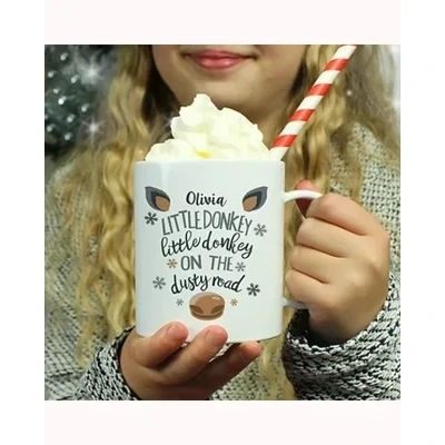 Personalised Little Donkey Plastic Mug