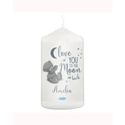 Personalised Me to You Love You to the Moon and Back Pillar Candle