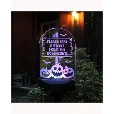 Personalised Pumpkin Patch Halloween Solar Light