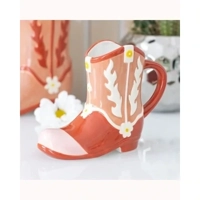 Pink Cowboy Boot Shaped Mug