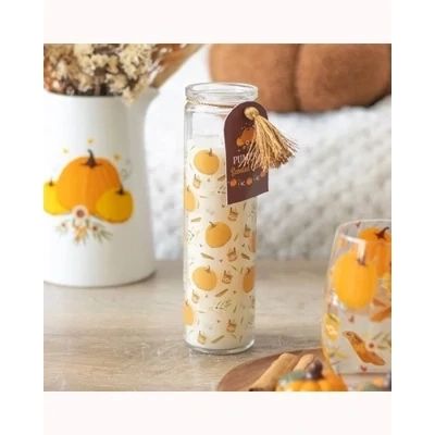 Pumpkin Print Tube Candle