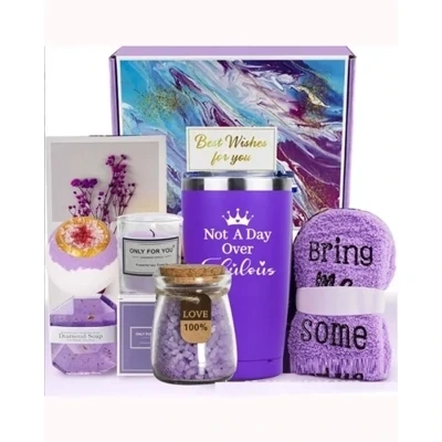 Purple Lavender Special Pamper Gift Boxed Set