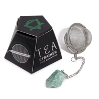Raw Gemstone Tea Strainer - Green..