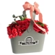 RED Basket Soap Flower Bouquet