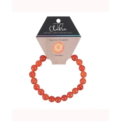 Sacral Chakra Carnelian Gemstone Bracelet