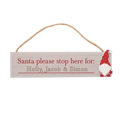 Santa Please Stop Here Plaque