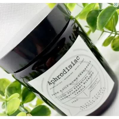Aromatherapy Candle Essential Oil Infused Aphrodisiac Blend.