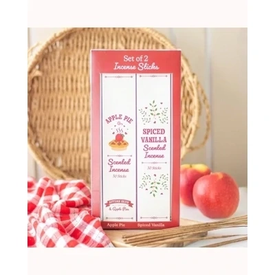 Set of 2 Apple Pie and Spiced Vanilla Incense Stick Packs