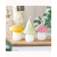 Set of 3 Pastel Mushroom Candles