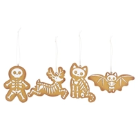 Set of 4 Creepy Skeleton Cookie O..