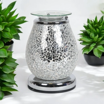 Silver Crackle electric Burner Silver Crackle electric Burner