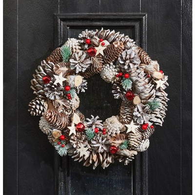 Skip to the beginning of the images gallery Handcrafted Wreath - Frost 36cm