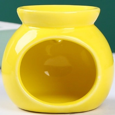 Small Cute Ceramic Tealight Burner for Essential Oil n Wax Melt – Yellow