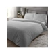 Teddy Fleece Duvet Set - Silver Single
