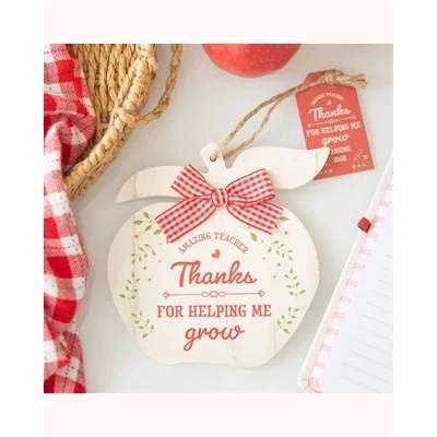 Thanks for Helping Me Grow Apple Hanging Decoration