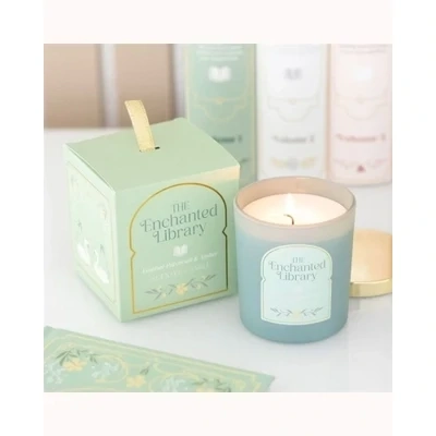 The Enchanted Library Leather, Patchouli & Amber Candle