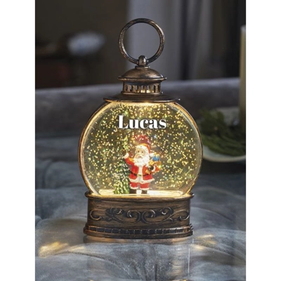 Traditional Santa Snowswirl Lantern