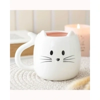 White Cat Shaped Mug