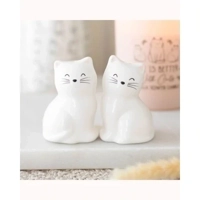 White Cat Shaped Salt and Pepper ..