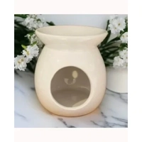 White Ceramic Wax Tea Light Burner