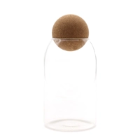 Cottage Cork-Ball Glass Jar - Cle..