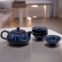 Herbal Blues Teapot Set - Pot & F..
