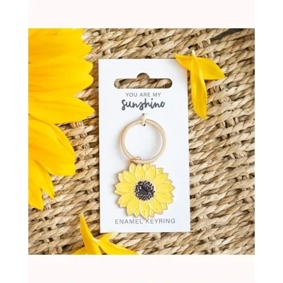 You Are My Sunshine Sunflower Keyring