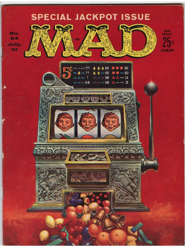 July 1961 Mad Magazine #64 Don Martin Dave Berg Mort Drucker Jackpot Issue