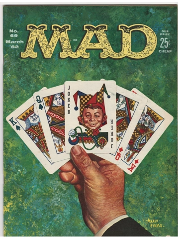 March 1962 Mad Magazine #69 Don Martin Dave Berg Kelly Freas Joker Card Cover