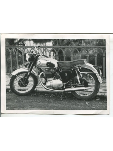 3 Vtg Original Photos 1959 BSA Motorcycle A10 Club Photographs Agfa Brovira