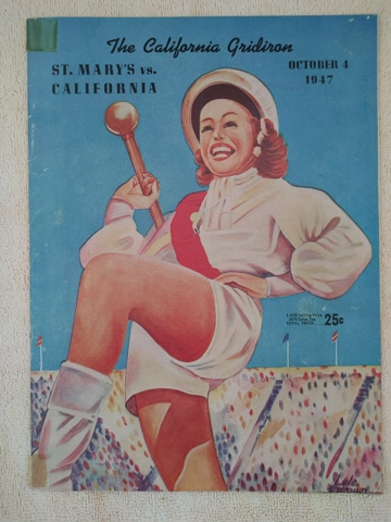 Vtg California Bears vs St Mary's Gaels Program Oct 4 1947 Cal Football Memorial
