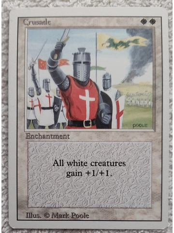 Vintage Magic the Gathering 3rd Edition Revised Crusade MTG NM 1994 Rare Banned 7