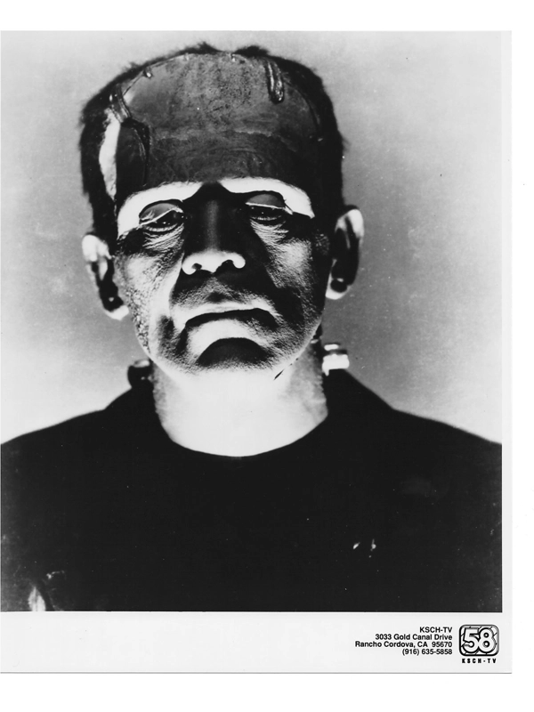 Frankenstein Boris Karloff KSCH-TV 58 Sacramento Press Photo Movie Still