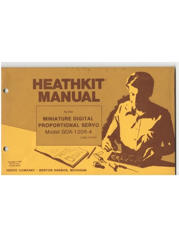 Vtg Heathkit Miniature Digital Proportional Servo GDA-1205-4 Instruction Manual