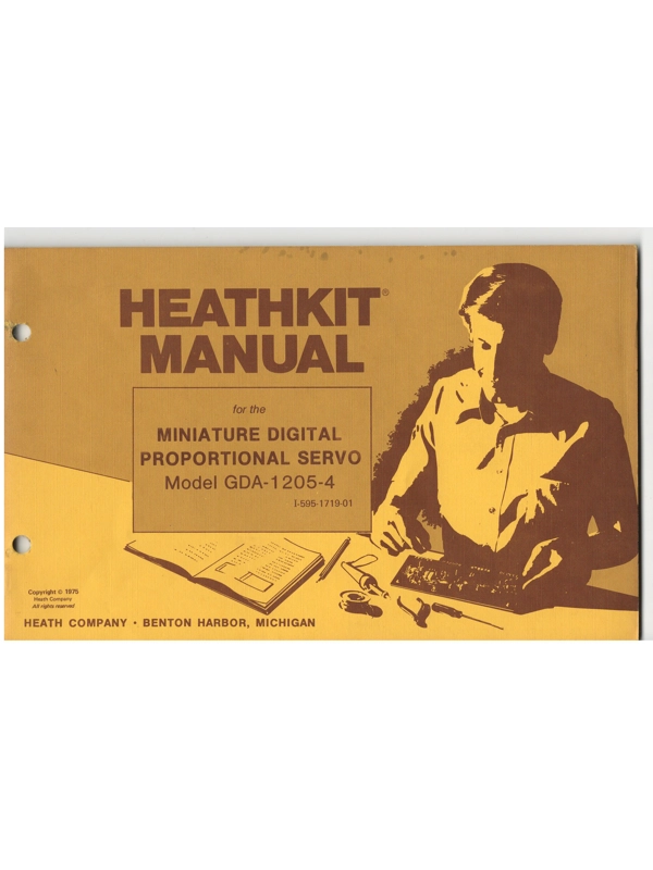 Vtg Heathkit Miniature Digital Proportional Servo GDA-1205-4 Instruction Manual