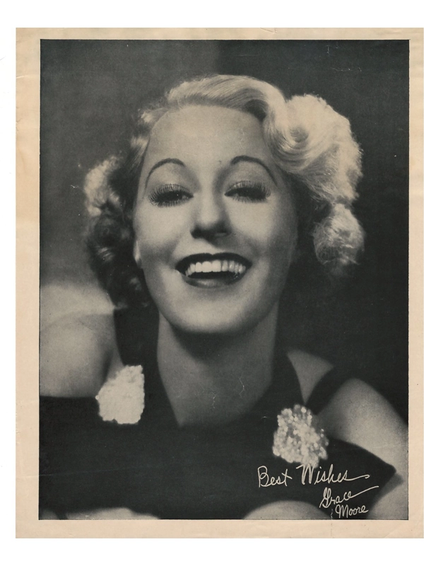 Vintage 1930s Grace Moore Black & White Publicity Fan Photo Still