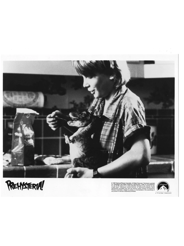 Prehysteria Austin O'Brien Press Photo Movie Still B&W Dinosaurs