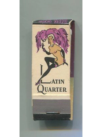 Vtg 1950s Latin Quarter New York Nightclub Matchbook Unused Full Theatre Club